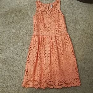 Coral Lace Sundress